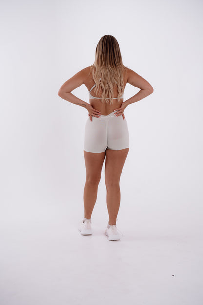 V Scrunch Shorts - Cloud Grey