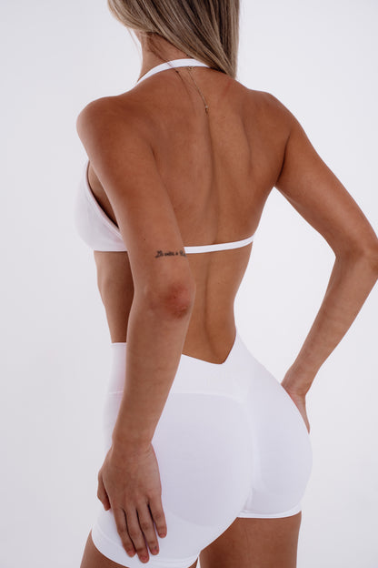 V Scrunch Shorts - Pure White