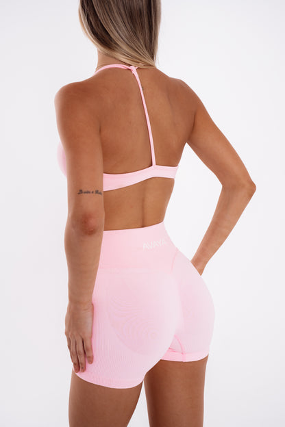 T Strap Sports Bra - Candy Pink