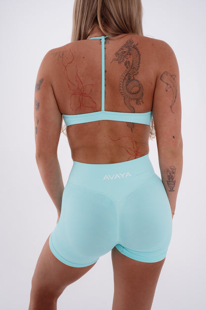 T Strap Sports Bra - Aqua Dream