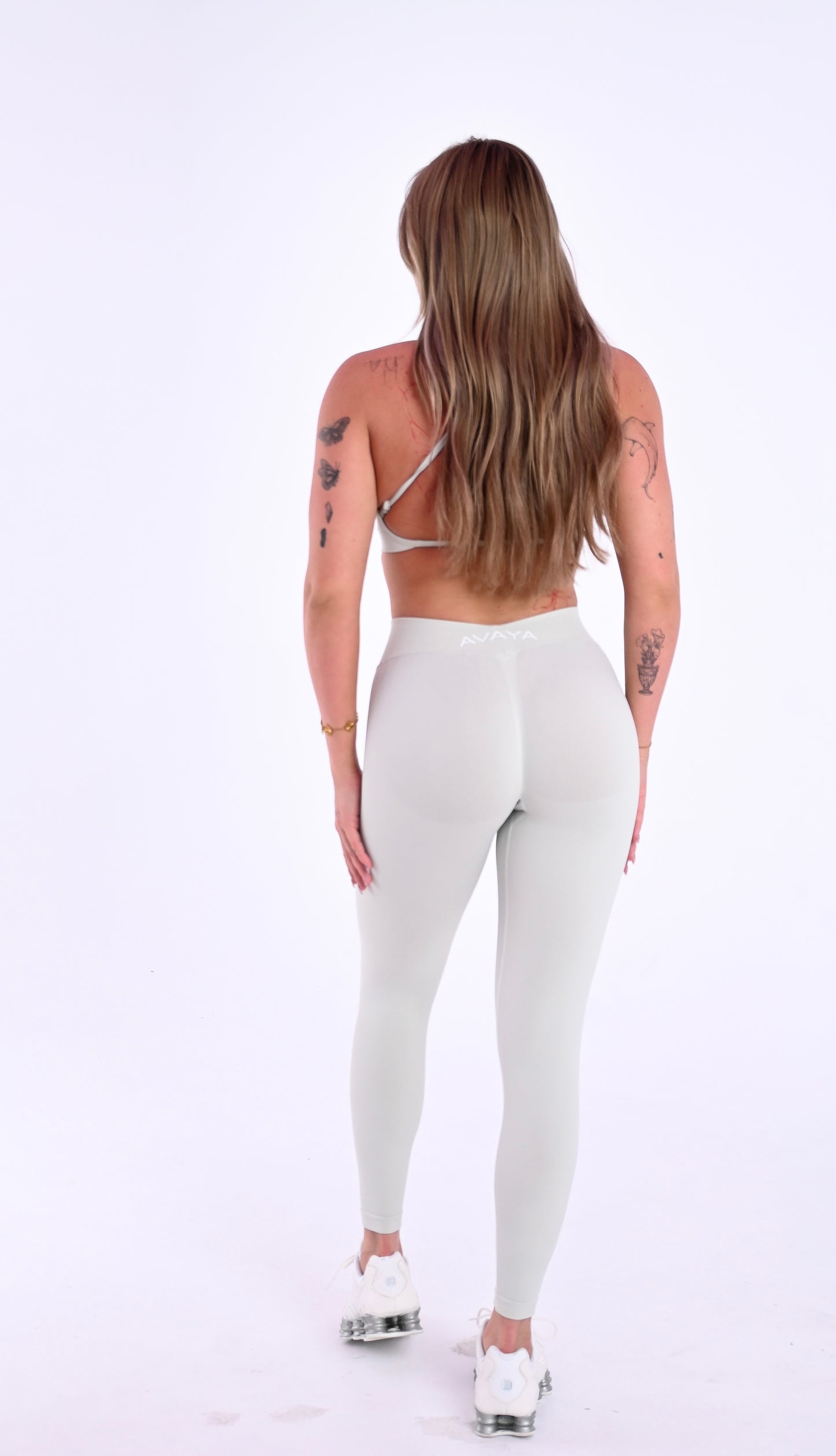 V Scrunch Leggings - Cloud Grey