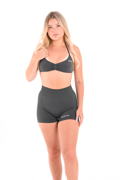 Signature Scrunch Shorts - Charcoal Grey