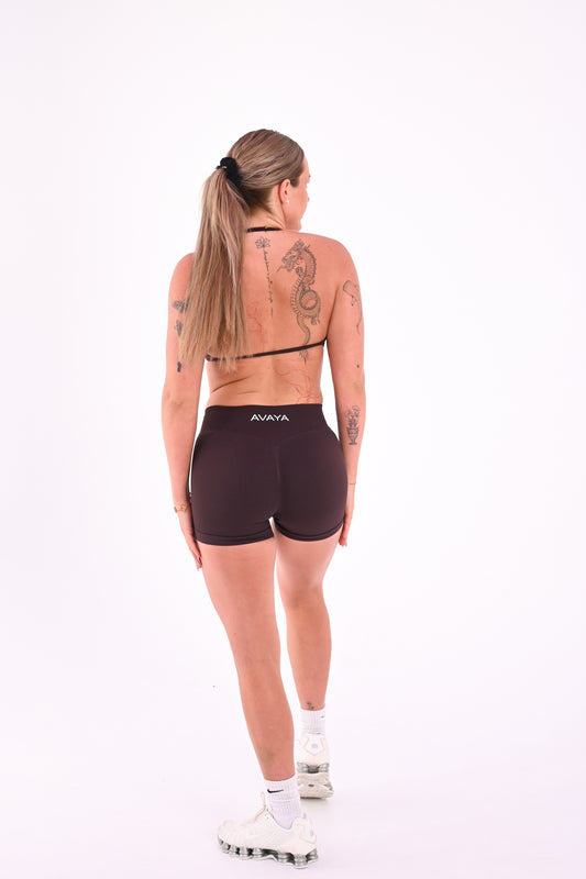 Signature Scrunch Shorts - Coco Brown