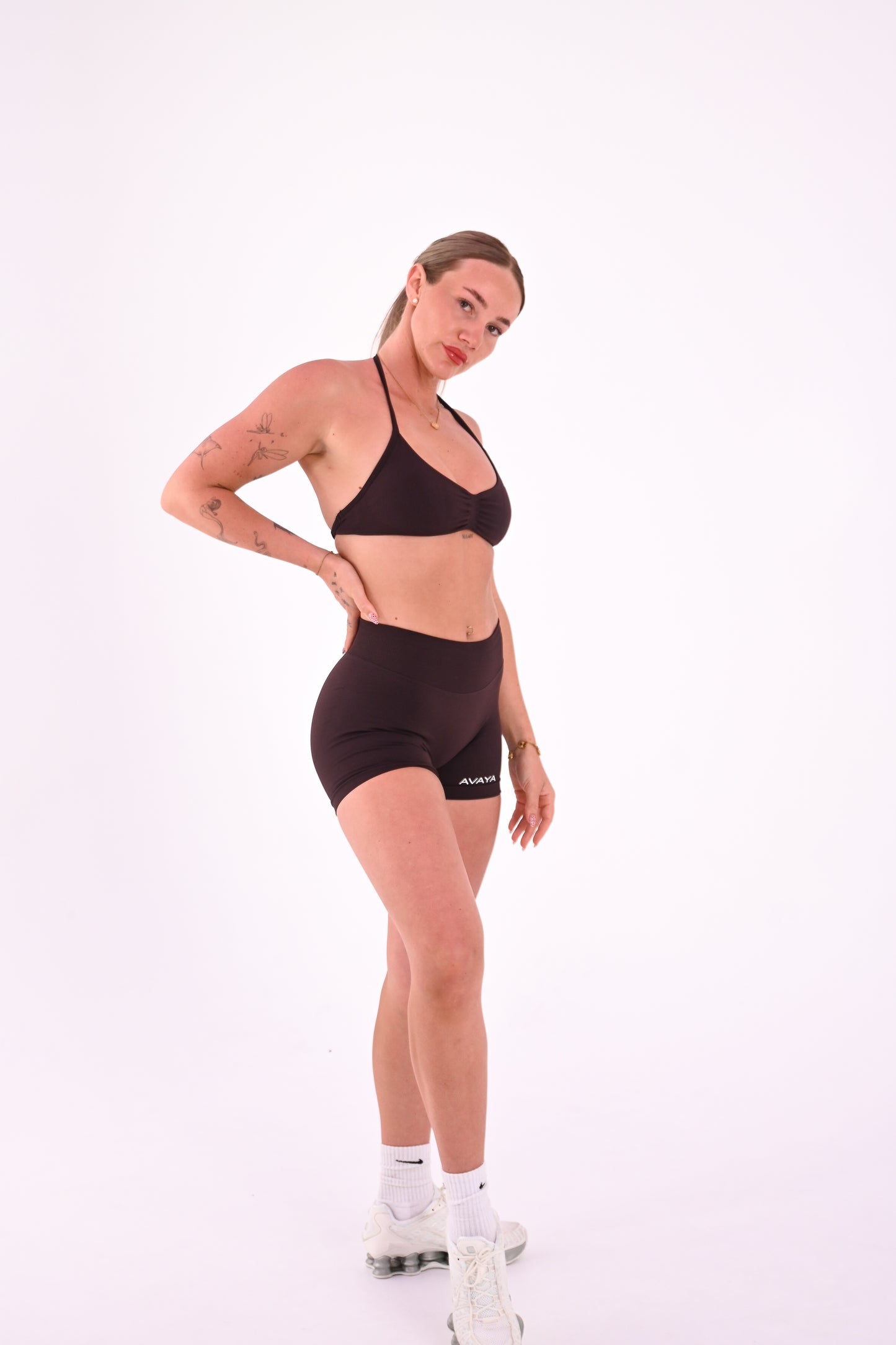 Signature Scrunch Shorts - Coco Brown